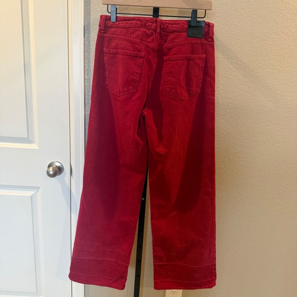 SIMKHAI Jude Straight Leg Jeans Cherry Women's Size 29 - Picture 4 of 13